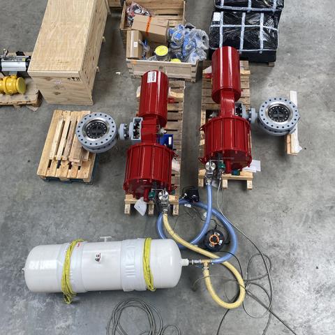 Supersnelle luchtgestuurde Triple Offset Butterfly Valves voor overzees project