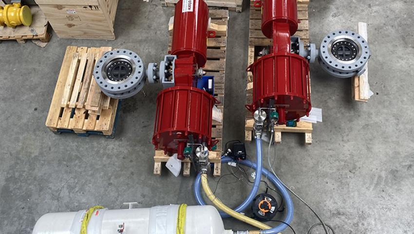 Supersnelle luchtgestuurde Triple Offset Butterfly Valves voor overzees project