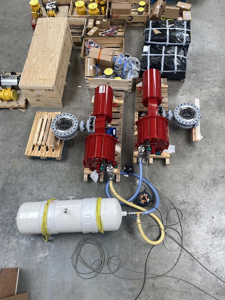 Supersnelle luchtgestuurde Triple Offset Butterfly Valves voor overzees project