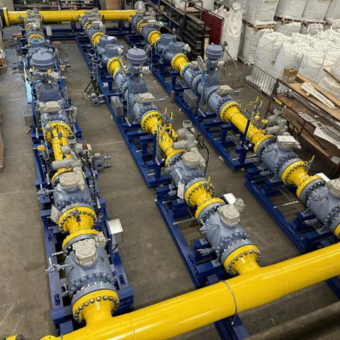 Volledige kleppenset voor meteringskid (30.000 kg staal)