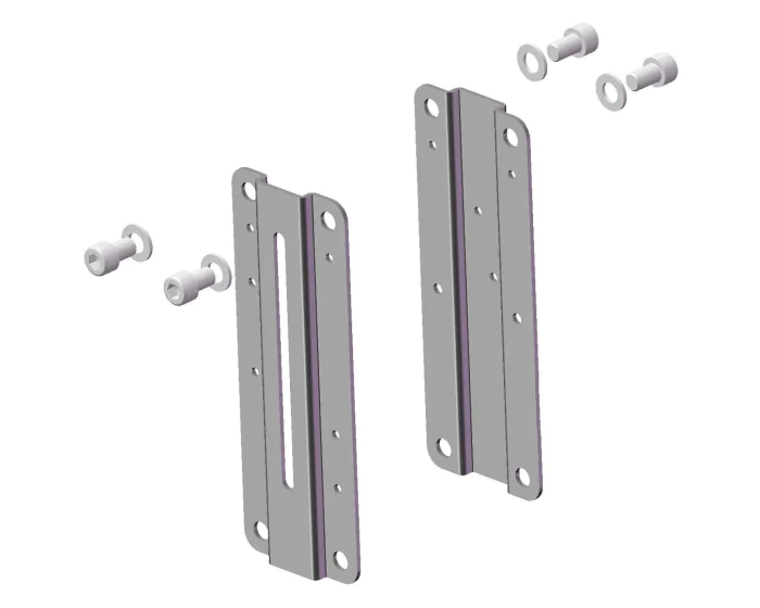 Stainless steel lateral brackets and bolts for knife gate valves DN50