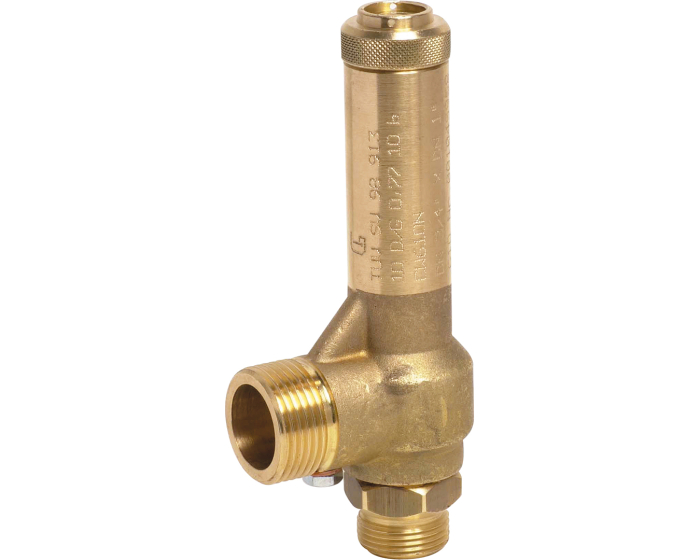 Brass threaded safety valve 2871 pipe outlet 0-12bar